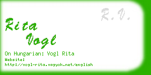 rita vogl business card
